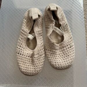 Zara crochet ballerina flats